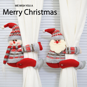 圣诞节装饰用品居家窗帘装饰扣卡通娃娃抱扣橱窗布置装饰圣诞礼物
