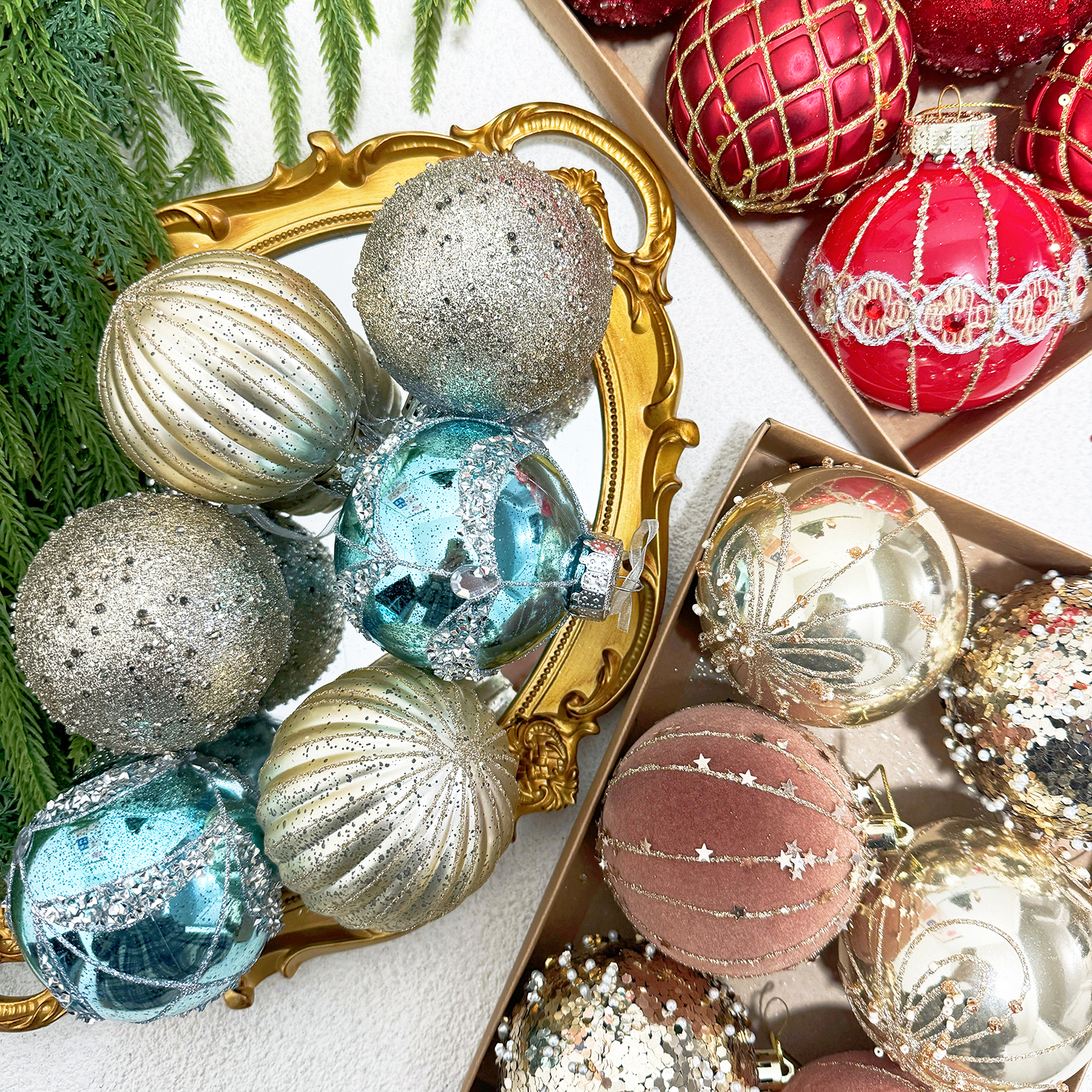 圣诞装饰品8厘米圣诞球