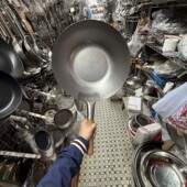 香港代购 阿能陈枝支记锅平底锅熟铁无涂层不易粘炒锅铁锅传统手工