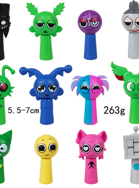 sprunki节奏盒子双拼花手办OC卡西邪恶布莱克模型儿童玩具礼物