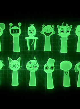 夜光版节奏盒子手办sprunki音乐游戏周边发光模型小摆件公仔玩具