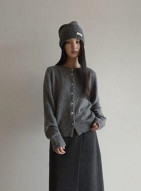 EVERTRUE 75%羊毛2025秋冬季韩版开衫针织毛衣长袖外套65784