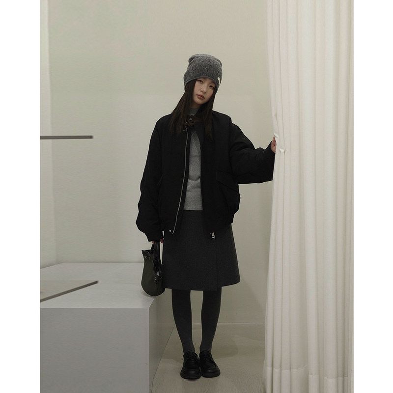 EVERTRUE白鸭绒羽绒夹克女秋冬