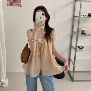 苏珊SUSAN 吊带背心＋小衫两件套女夏季新款性感吊带背心SI311