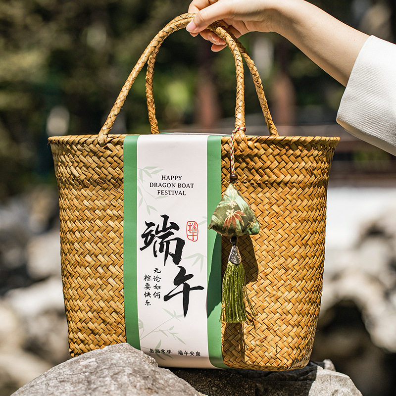 端午节粽子包装盒礼盒手提编织篮