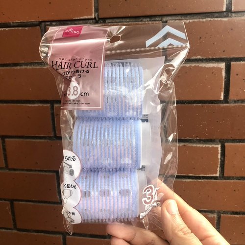 D空气刘海用自粘卷发器定