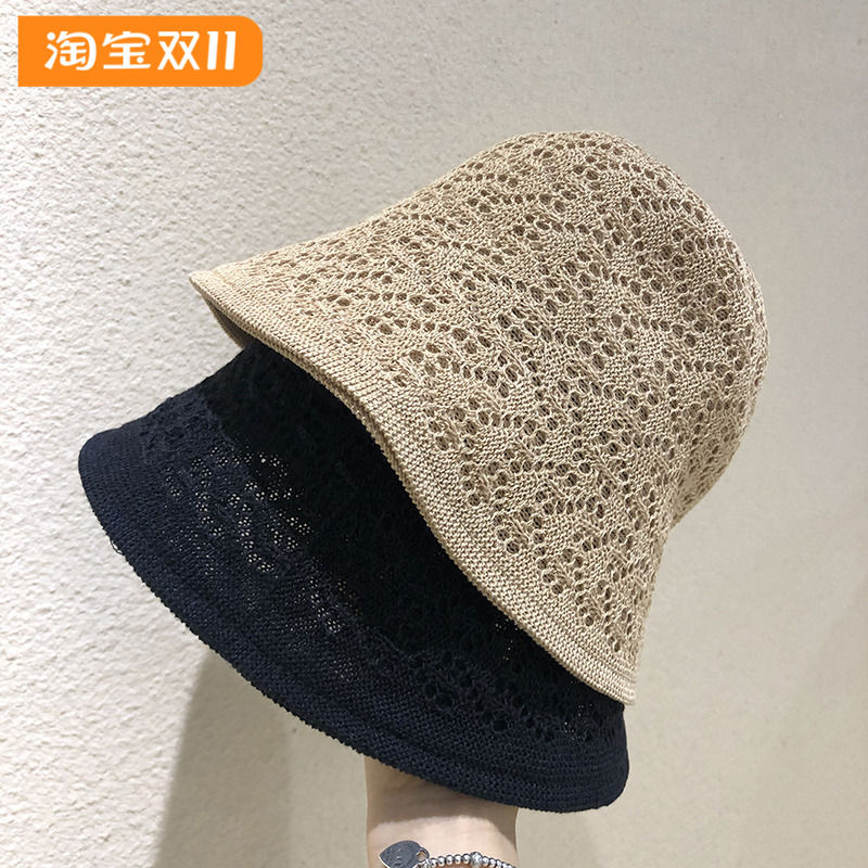 网红韩国镂空小众出游可折叠盆帽