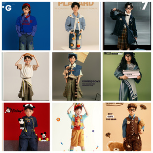 正版儿童摄影服装新款大童休闲拍照衣服影楼潮童写真艺术照服饰