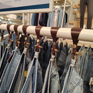 超纤皮扣裤钩服装店挂钩皮带挂钩品牌店货架展示男女装牛仔裤钩子