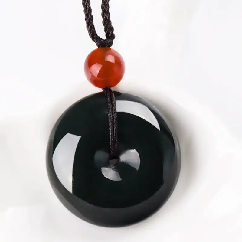 新疆和田玉青玉平安扣吊坠男女宝宝玉吊坠项链情侣挂坠玉石吊坠坠