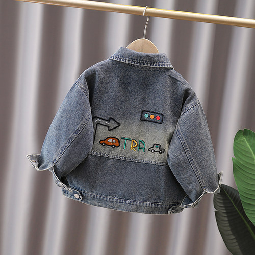 儿童装男童春装外套春秋款2025新款小中大童痞帅春季男孩牛仔洋气