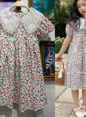 a+b+c品牌 女童 夏装新品 樱桃花连衣裙 598元 110～160