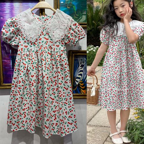 a+b+c品牌 女童 夏装新品 樱桃花连衣裙 598元 110～160