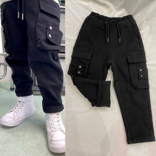 2023 冬装 男童女童 黑色 一体绒长裤工装裤 379元