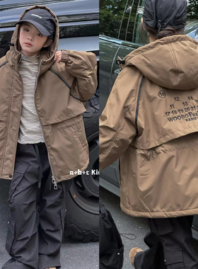 a+b+c 深秋冬 男童女童 咖啡 夹棉派克服棉服外套 120-170 579元