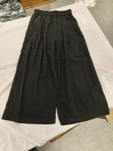 170 春夏新款 110 抖抖裤 239 男童女童可亲子黑色超薄宽松梭织长裤