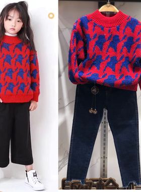 欧恰恰女童秋冬装半高领加绒针织衫 E285130319 489元