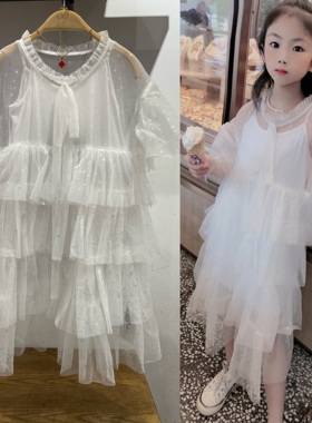 Half modern品牌 女童 白色 纱裙连衣裙公主裙 2件套 380元