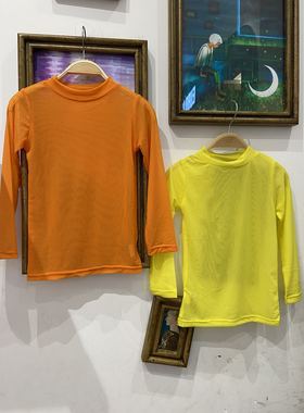 Half modern 春夏男童女童可亲子黄色橘色 网纱打底衣 防晒衣