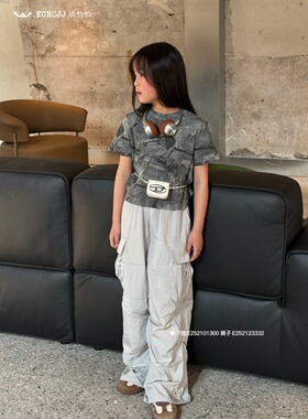 夏季新款 女童可亲子 灰色 小版 短袖圆领T恤 120-170 159元