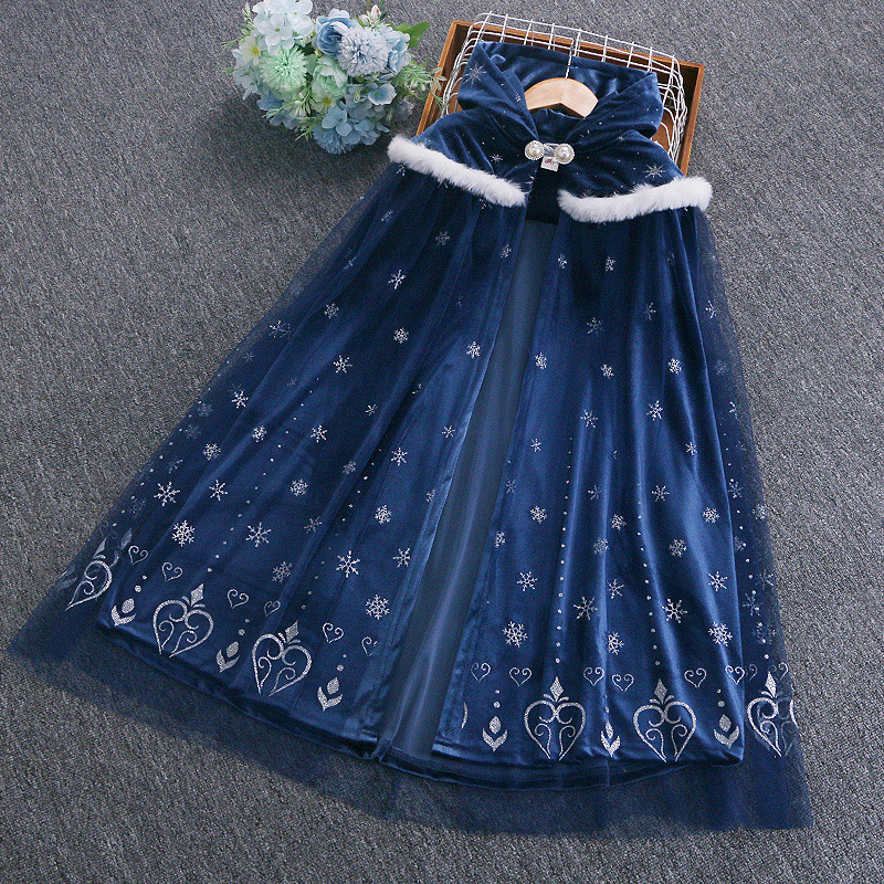 儿童披风爱莎公主披肩秋冬新款