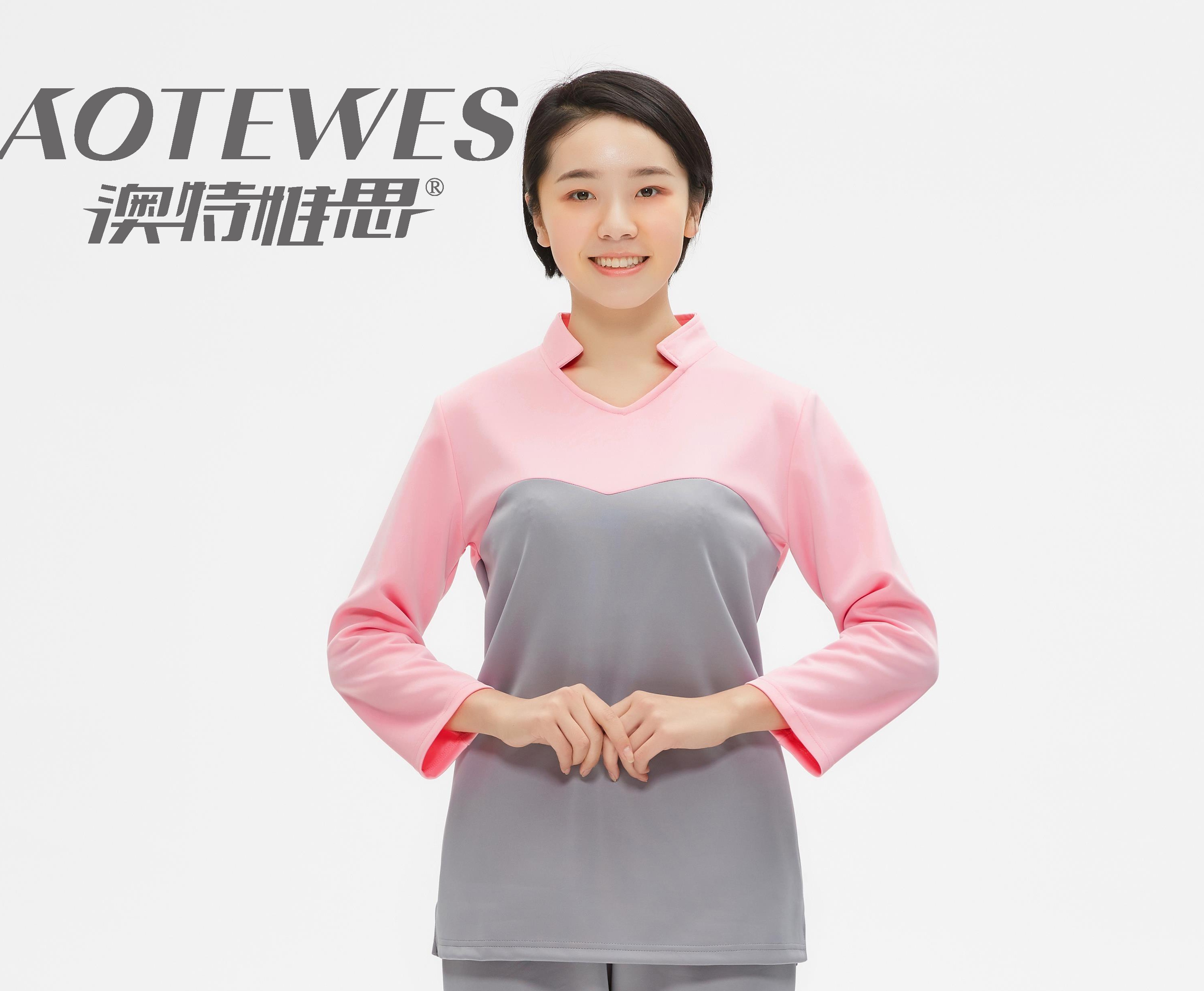 克丽缇娜七分袖工作服美容师上衣工作制服厂家直销适合春秋季初夏