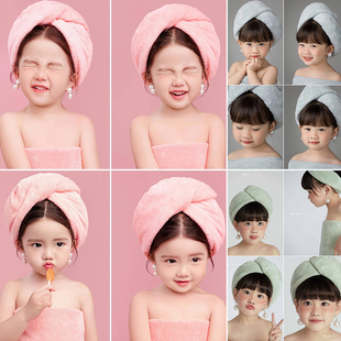 女童摄影道具浴袍影楼浴袍摄影拍照写真艺术照毛巾道具珍珠少女