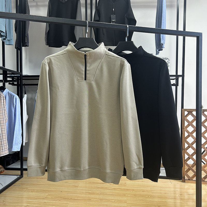 户外休闲机能复合层半拉链休闲长袖卫衣秋季吸湿透气套头上衣打底