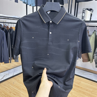 天丝棉+莱赛尔舒适料亲肤商务休闲短袖POLO衫夏季新品体恤衫上衣