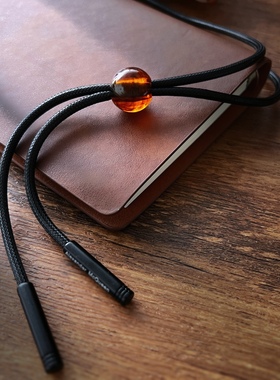 简约小领带领绳女复古小圆波洛领带高透咖衬衣领结bolo tie小配饰