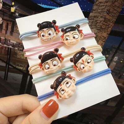 哪吒头绳头饰韩版周边宝宝魔童降世成人小皮套送女朋友小发圈发饰