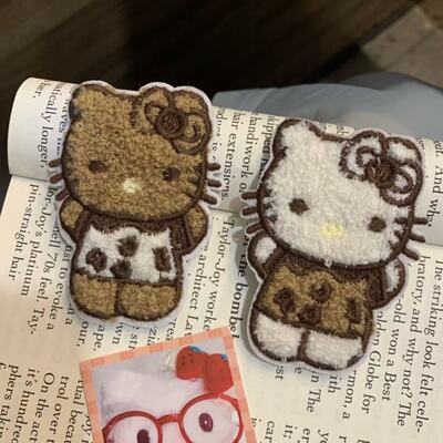 毛绒KT猫魔术贴可爱甜美发饰