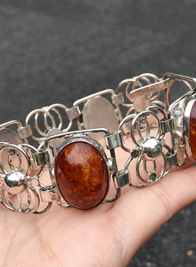 德国天然琥珀霸气风手链