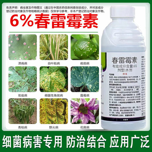 稻瘟病春雷霉素细奥6%春雷霉素