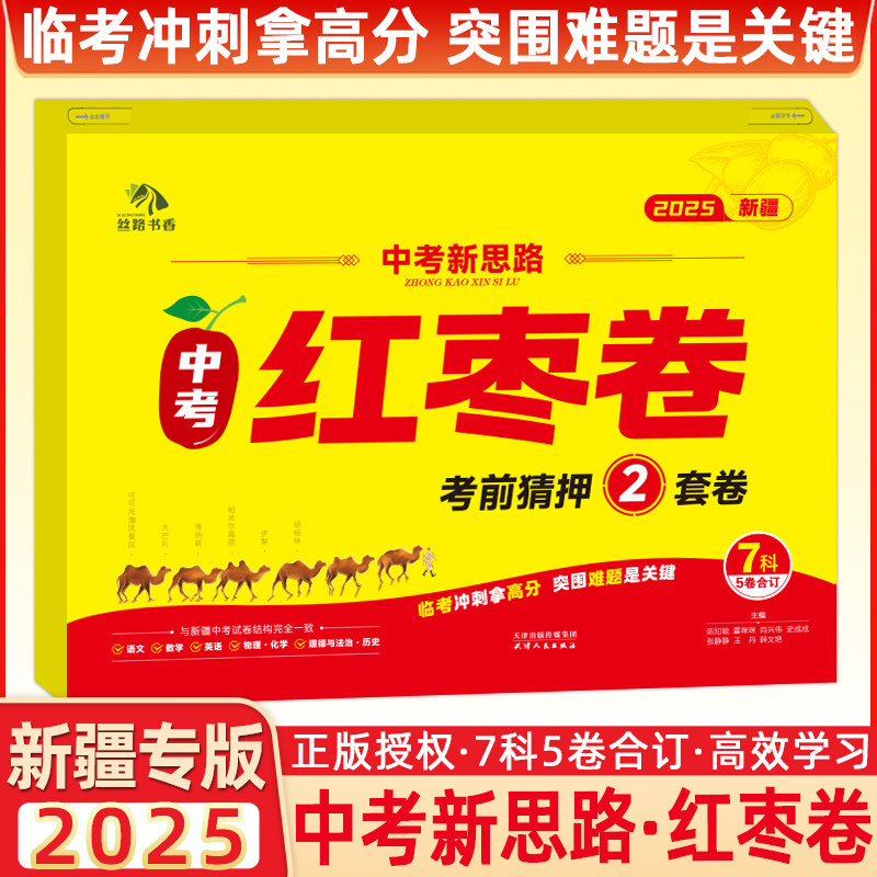 2025练客中考新疆红枣卷押题卷初三检测丝路书香中考新思路考前30天冲刺利器 猜题试卷2套卷人教版官方旗舰店
