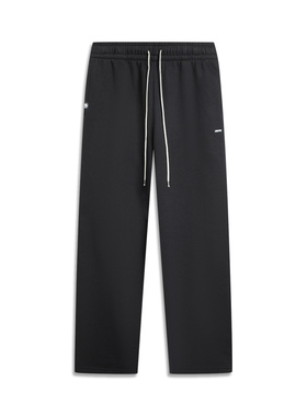 李宁反伍保暖直筒加绒运动长裤AKLV781-4