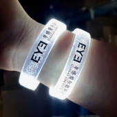 应援PS酒吧LED灯发光手腕闪光开扣荧光腕带手环夜光派对夜跑手环