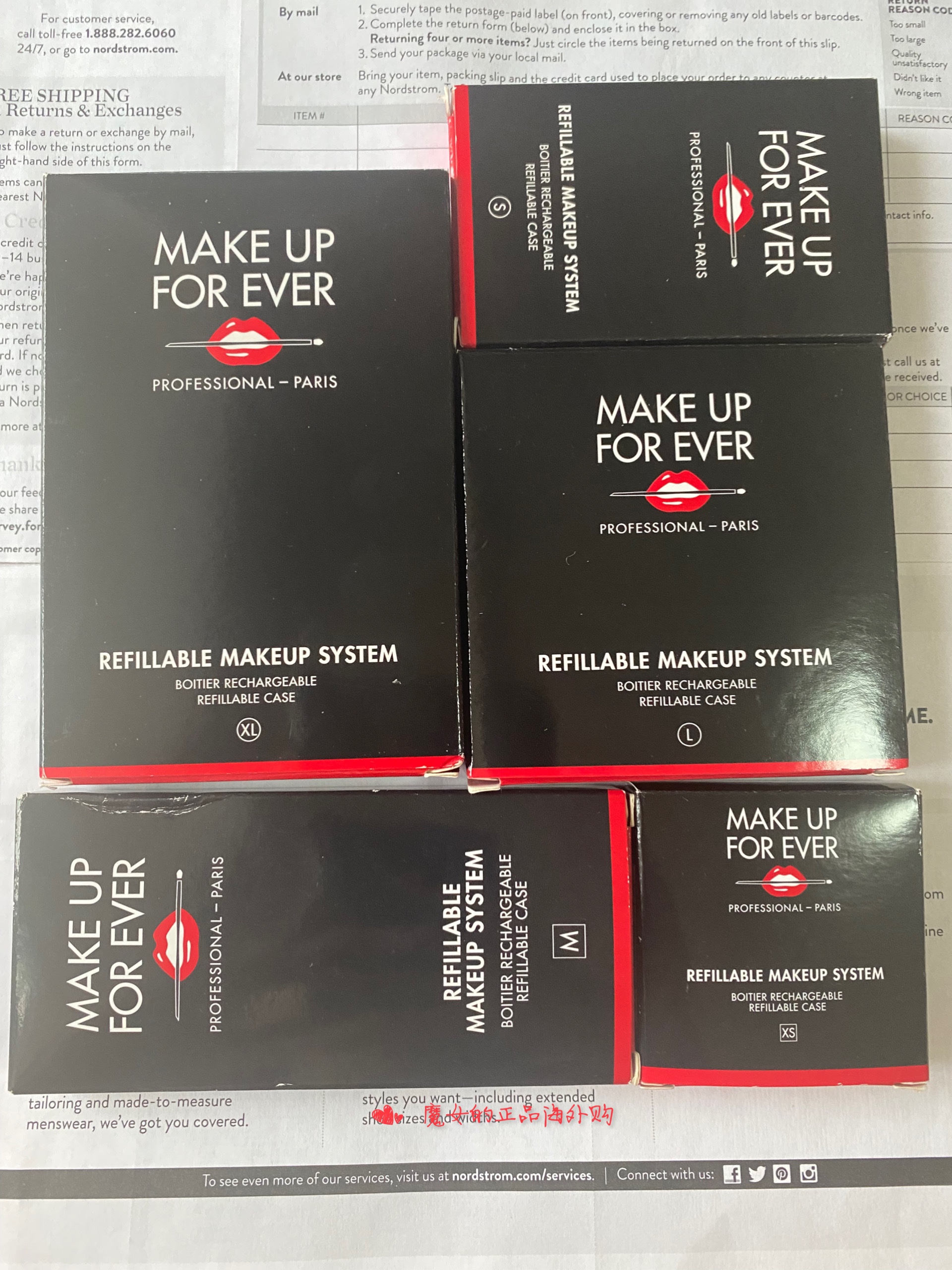 现货 MUF玫珂菲Make up forever眼影盒空盘带镜腮红盒XS S M L XL