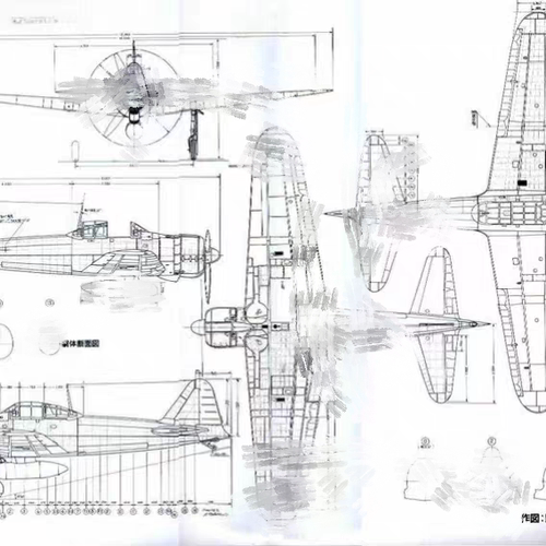 D025 1/700 二战孟加拉海军0占21式战斗机六架 3D打印