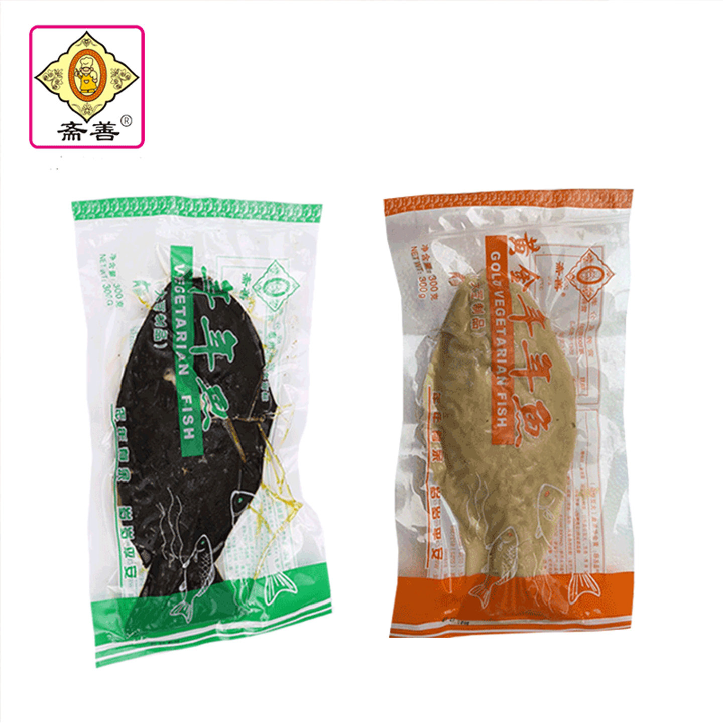 斋善素食品素黄金年年鱼大豆蛋白制品纯素肉佛家斋菜仿荤冷冻食品