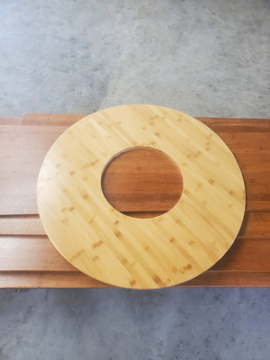 实木圆桌面板圆形饭桌子圆火锅桌面竹圆形木质防水不规则桌板定制