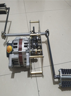 12V24V2000W交流永磁无刷大功率脚踏发电机直流电瓶充电DIY健身