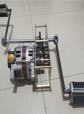 12V24V2000W交流永磁无刷大功率脚踏发电机直流电瓶充电DIY健身
