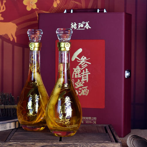 人参鹿茸血酒鹿鞭虫草酒礼盒装