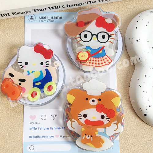 可爱左卫门凯蒂猫手机磁吸支架