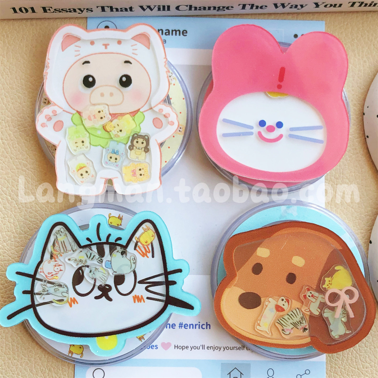 狗狗可爱卡通猪猪猫咪magsafe