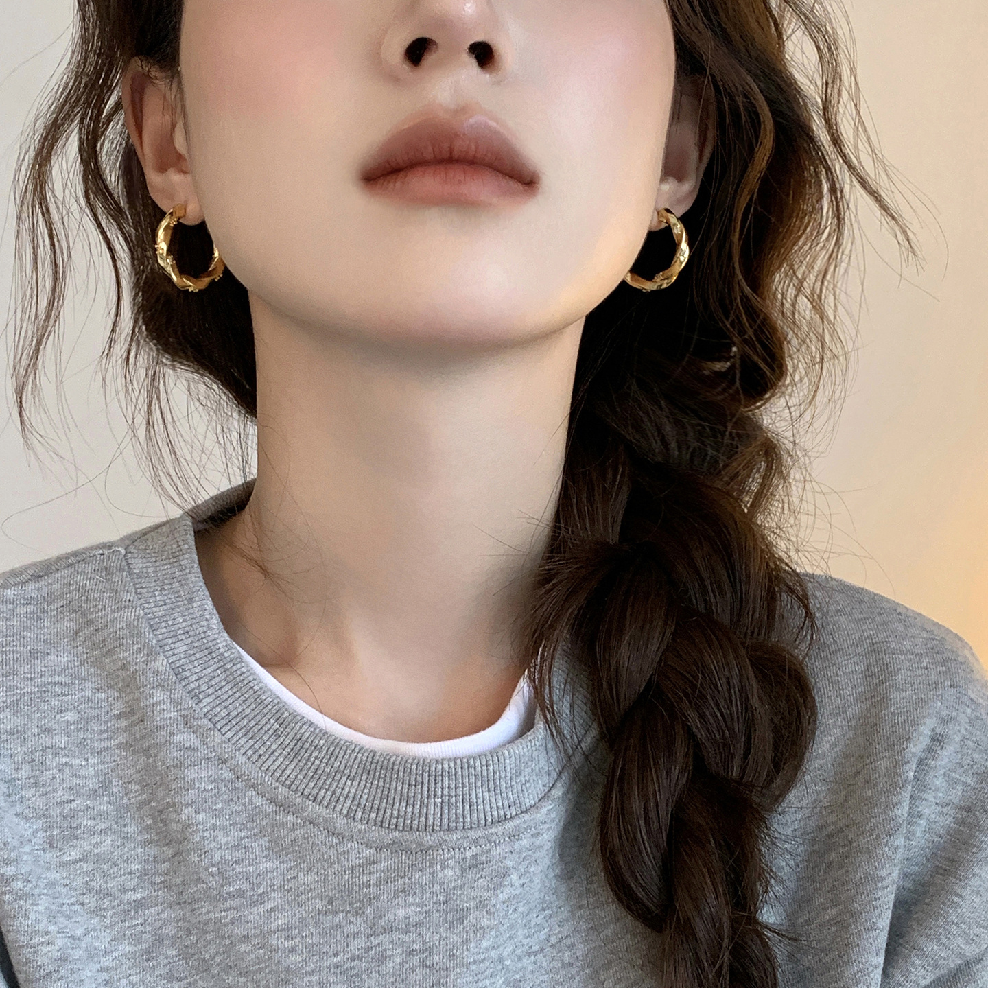 S925银针莫比乌斯耳环