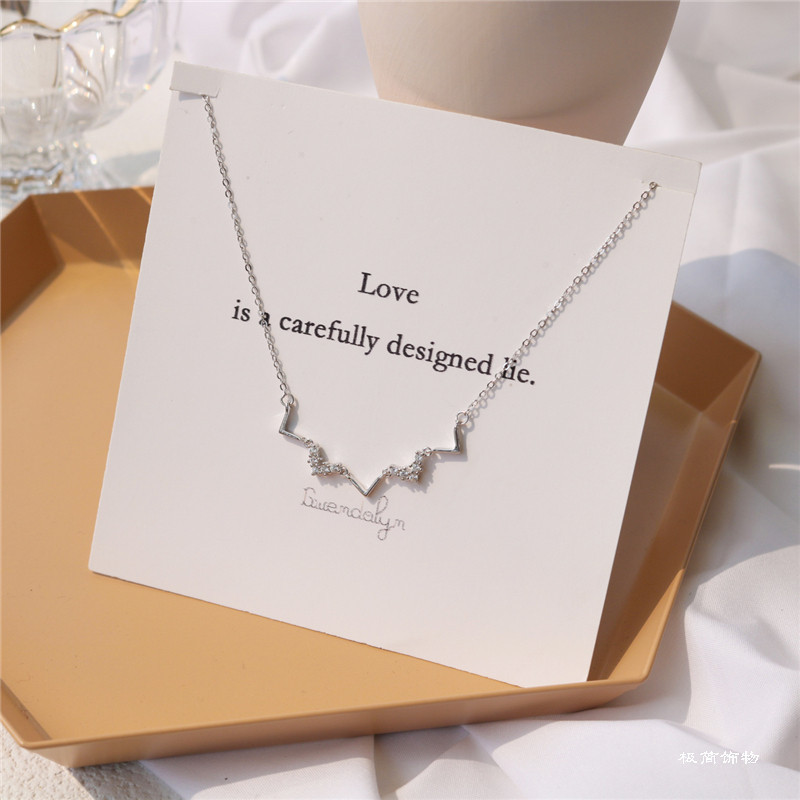 Jewelry ²¨À˽ðÊôchoker S925´¿ÒøÏâ×êÊÖÁ´ÏîÁ´ÆøÖʶ̿îËø¹ÇÁ´ Å®