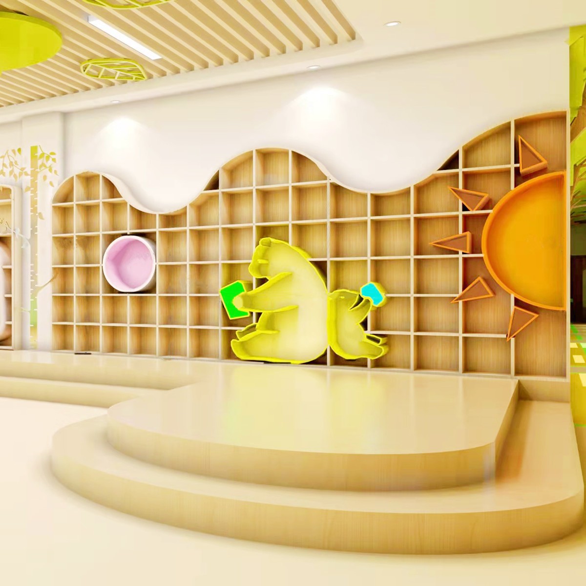 订制书架绘本架图书馆展示架