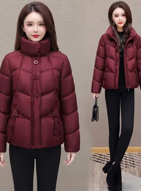韩版时尚短款棉服女2026冬季新款加厚立领修身显瘦保暖棉衣外套潮